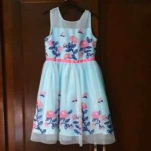 Beautiful blue dress embroided